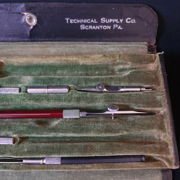 Vintage Tesco Technical Supply Co Academic Drafting Tool Set Scranton PA Germany - Picture 3 of 10